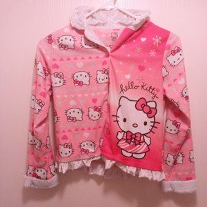 HELLO KITTY by SANRIO - GIRLS 10/12 - FLAME RESISTANT - PINK PAJAMA TOP Size L